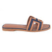 Hermes Oran Sandals in Bleu Brut and Gold