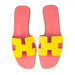 Hermes Oran Sandals in Jaune Sable