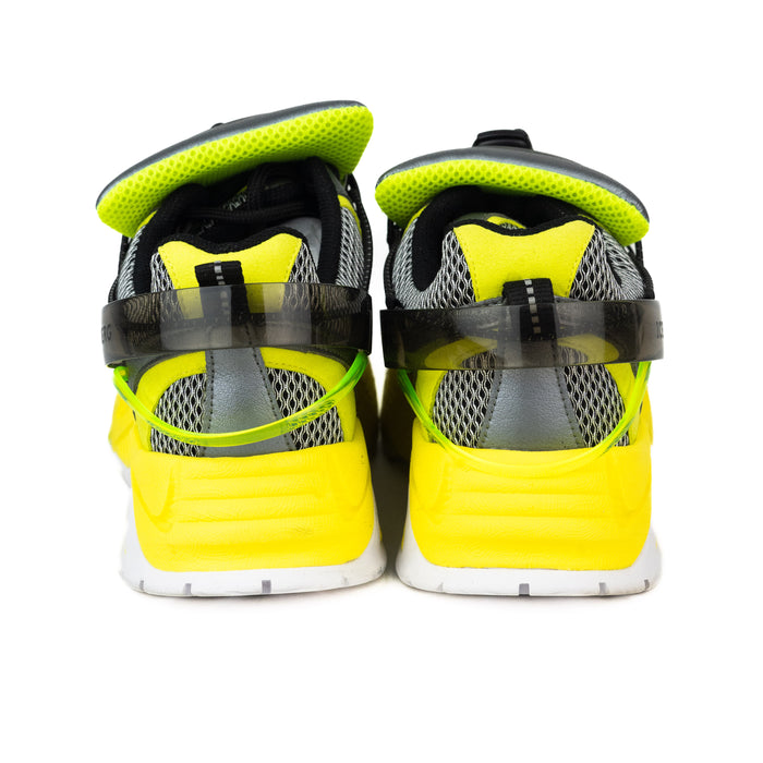 Iceberg Drip Effect Sneakers in Yellow and Green