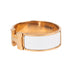 Hermes Rose Gold and White Clic Clac H Bracelet size GM