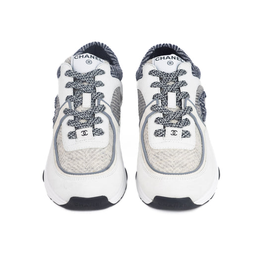Chanel CC Sneakers in Fabric & Suede Calfskin