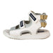 Chanel Goatskin Fabric and TPU White and Grey Sandals