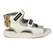 Chanel Goatskin Fabric and TPU White and Grey Sandals