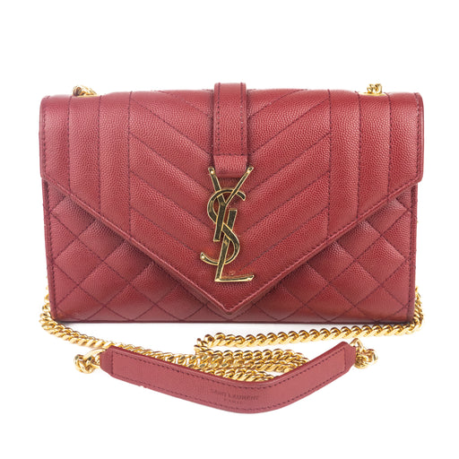 Saint Laurent Small YSL Monogram Leather Satchel Bag