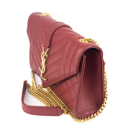 Saint Laurent Small YSL Monogram Leather Satchel Bag