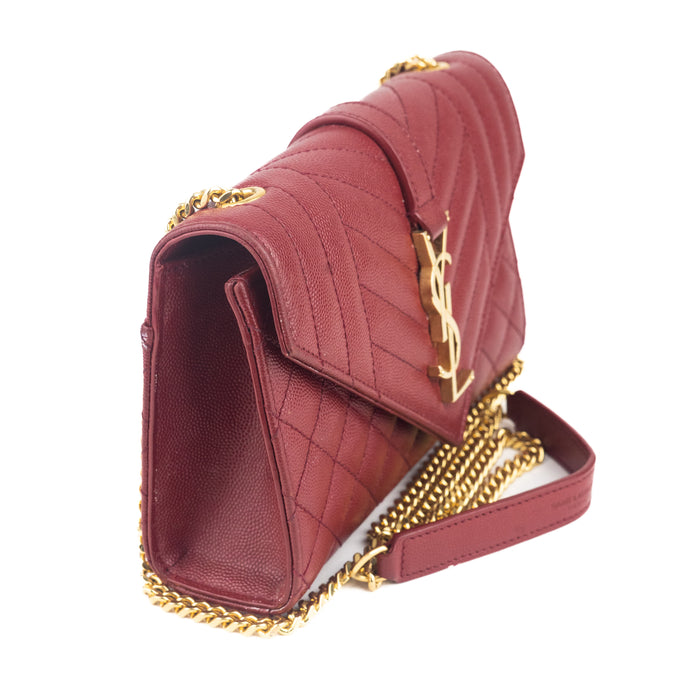 Saint Laurent Small YSL Monogram Leather Satchel Bag