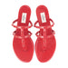 Valentino Garavani Rockstud Jelly Thong Sandals in Red