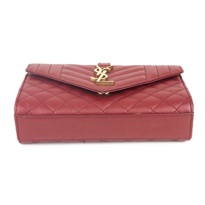 Saint Laurent Small YSL Monogram Leather Satchel Bag