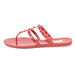 Valentino Garavani Rockstud Jelly Thong Sandals in Red