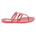 Valentino Garavani Rockstud Jelly Thong Sandals in Red