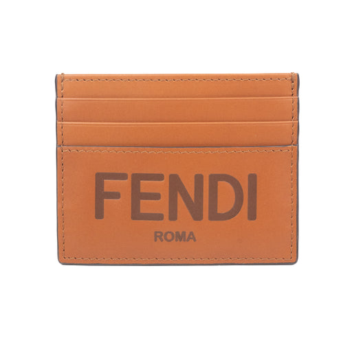 Fendi Brown Leather Card Holder