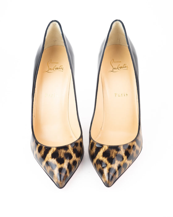 Christian Louboutin Patent Leopard Print Degrade Pigalle Follies