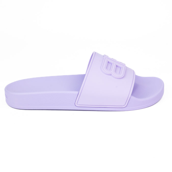 Balenciaga BB Pool Slide Sandals in Purple