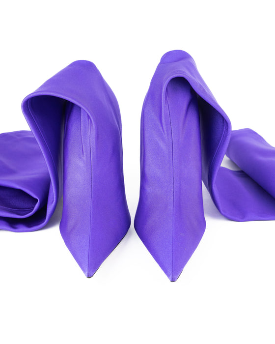 Balenciaga Over the Knee Purple Sock Boots