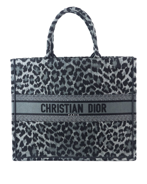 Dior Gray Mizza Embroidery Boot Tote