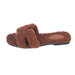 Hermes Woolskin Oran Sandals in Cognac