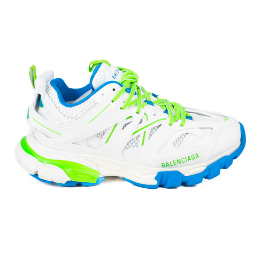 Balenciaga Track Sneakers in White/Green/Blue