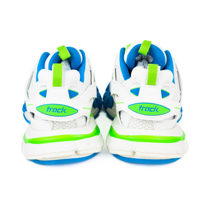 Balenciaga Track Sneakers in White/Green/Blue