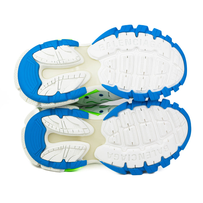 Balenciaga Track Sneakers in White/Green/Blue