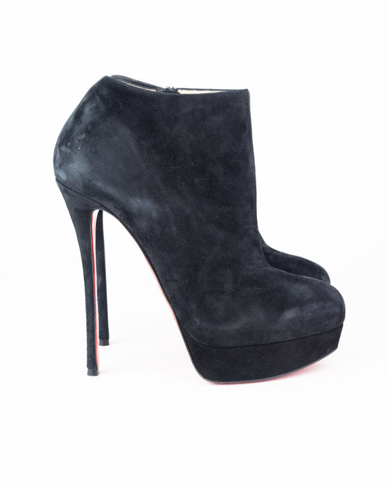 Christian Louboutin Suede Dirdibootie in Black