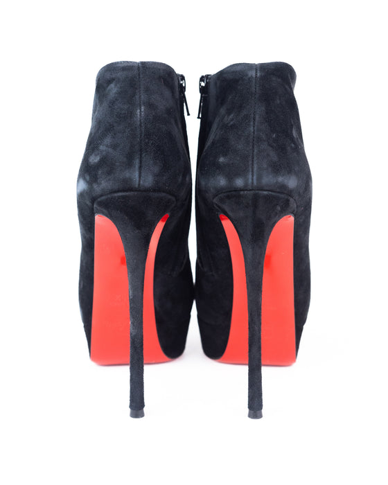 Christian Louboutin Suede Dirdibootie in Black