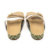 Louis Vuitton Bom Dia Flat Mule in Green Tan and White