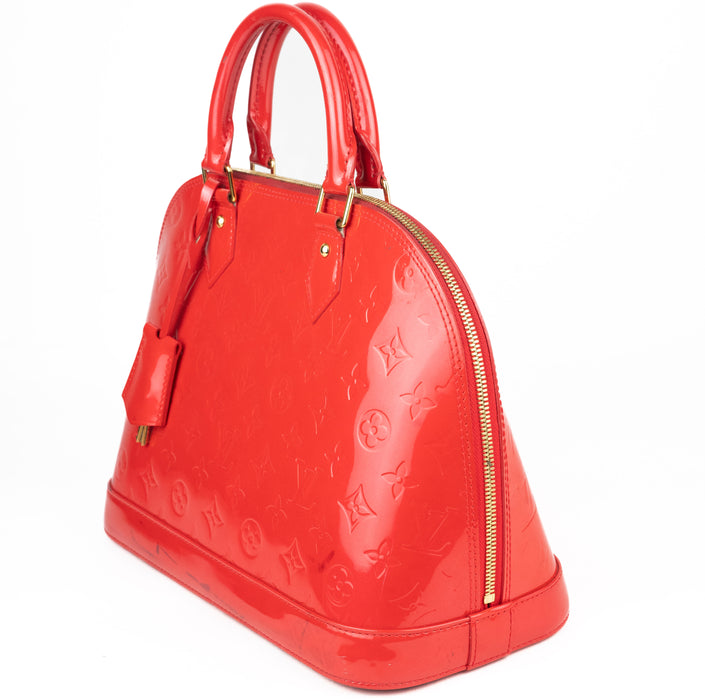 Louis Vuitton Vernis Alma PM in Cherry