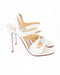 Christian Louboutin Vavazou Patent White Sandal