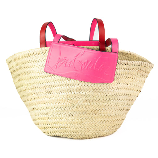 Christian Louboutin Loubishore Woven Tote Bag in Pink Leather