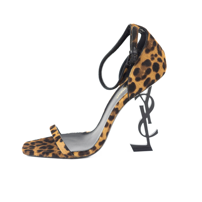 Saint Laurent Calf Hair Leopard Opyum Sandals