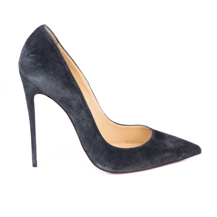 Christian Louboutin So Kate Veau Velour Heels in Black