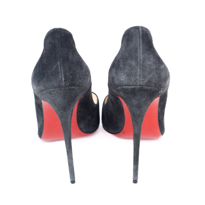 Christian Louboutin So Kate Veau Velour Heels in Black