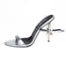 Tom Ford Padlock Metallic Stiletto Sandals