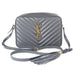 Saint Laurent Lou Matelasse Camera Bag in Light Grey