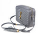 Saint Laurent Lou Matelasse Camera Bag in Light Grey