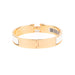 Hermes Rose Gold and White Clic H Bracelet