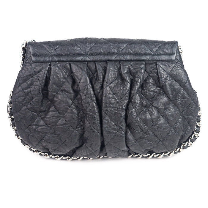 Chanel Washed Lambskin Quilted Large Chain Around Flap