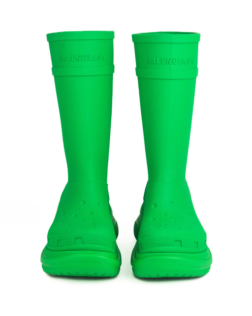 Balenciaga Crocs Boots in green rubber