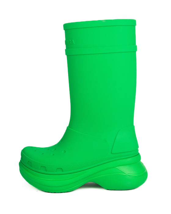 Balenciaga Crocs Boots in green rubber