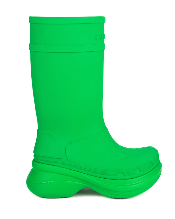 Balenciaga Crocs Boots in green rubber