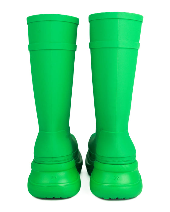 Balenciaga Crocs Boots in green rubber