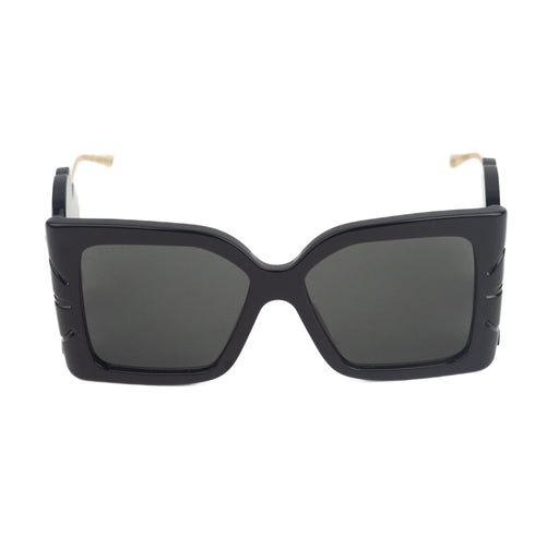 Gucci Acetate Square Leaf Sunglasses in Black