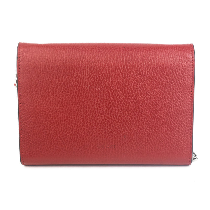 Gucci Dionysus Mini Leather Chain bag in Hibiscus Red 