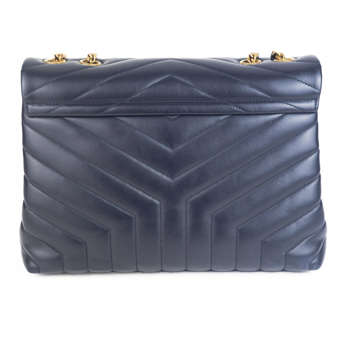 Saint Laurent Medium LouLou Shoulder Bag in Navy
