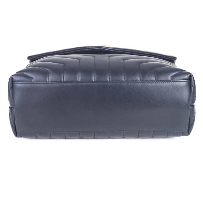 Saint Laurent Medium LouLou Shoulder Bag in Navy