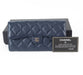 Chanel Gusset Flap Wallet blue