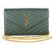 Saint Laurent Envelope Wallet on Chain in Dark Green