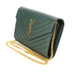 Saint Laurent Envelope Wallet on Chain in Dark Green