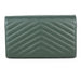 Saint Laurent Envelope Wallet on Chain in Dark Green