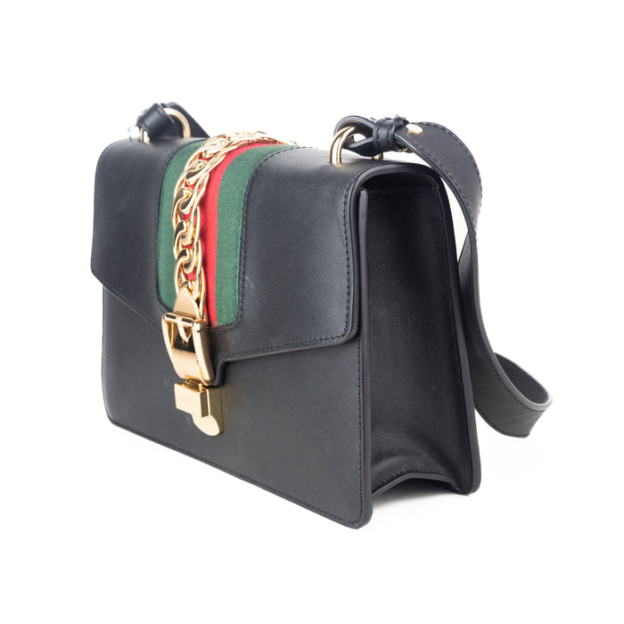 Gucci Small Sylvie Bag in Black